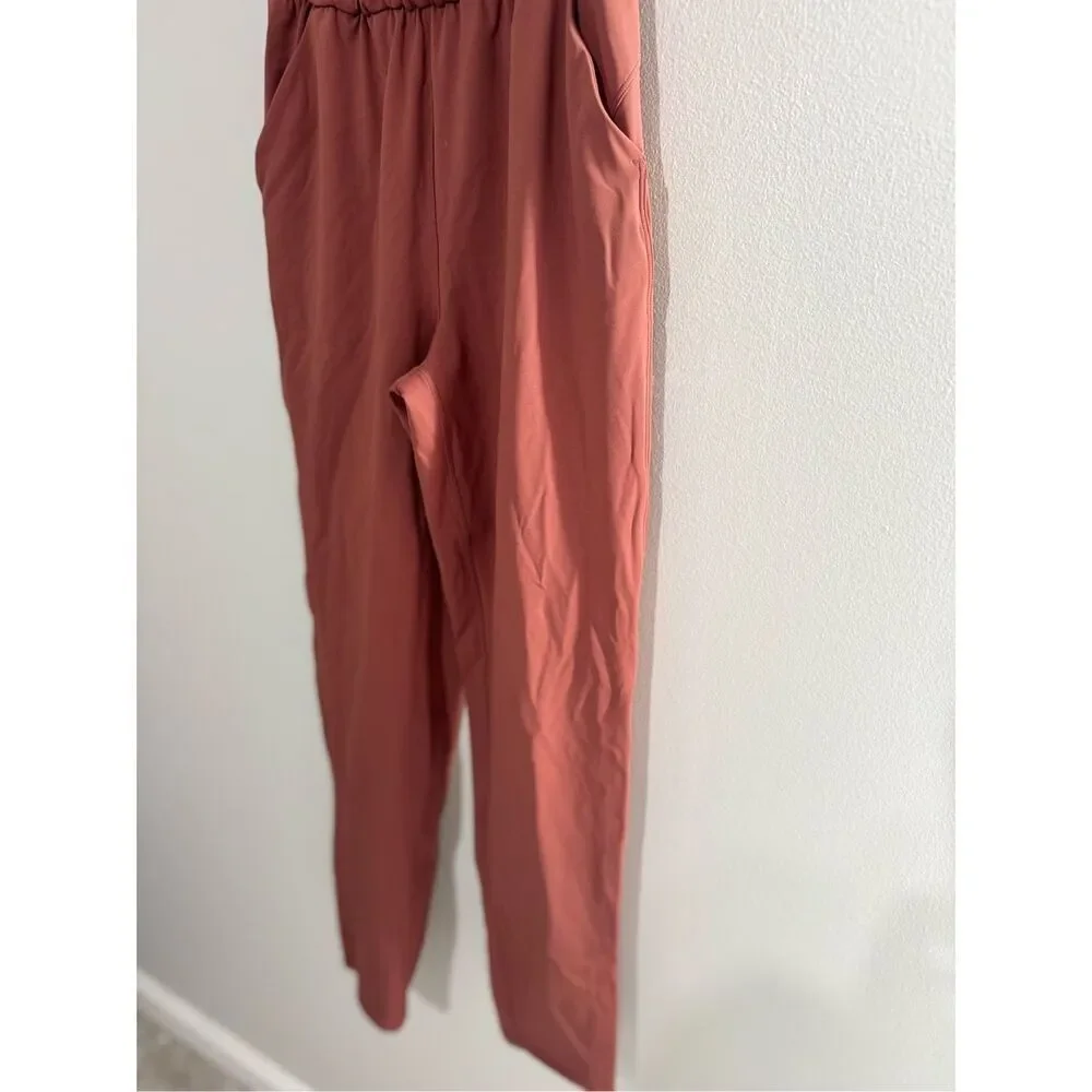 Lululemon Keep Moving Pant Women Sz 2 High Rise 7/8 Stretch Rust Copper - Picture 4 of 8